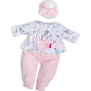 Berjuan Poppenpyjama Susu Meisjes 30 Cm Roze/wit/grijs