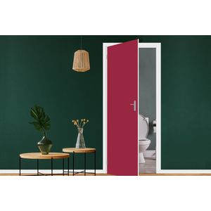 Deursticker Rood - Effen kleur - 85x215 cm - Deurposter
