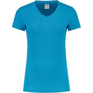Tricorp Dames T-shirt V-hals 101008 Turquoise - Maat 5XL