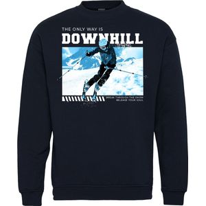 Sweater Ski Downhill | Apres Ski Verkleedkleren | Fout Skipak | Apres Ski Outfit | Navy | maat S