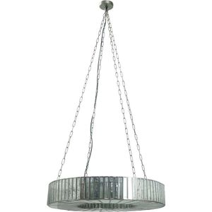 PTMD Erdan Ronde Hanglamp - H13 x Ø76 cm - Ijzer/Glas - Messing