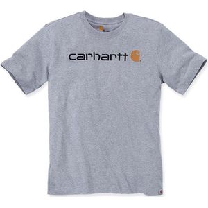 Carhartt Core Logo Heather Grey S-S T-Shirt Heren