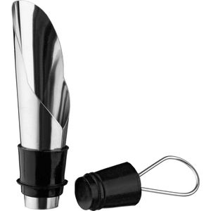 Vacuum wijnstopper met afsluitdop metaal 2 x 2 x 8 cm - Flessenstop - VacuVin - Wijnafsluiter