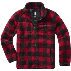 Brandit Herren Jacke Teddyfleece Jacket Red/Black-5XL