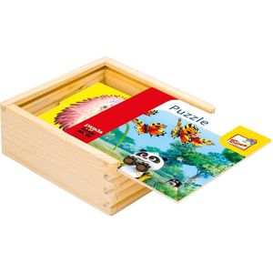 Bino Legpuzzel Little Mole & Panda Junior 13 Cm Hout 17-delig