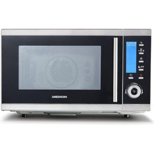 4-in-1 Magnetron met Grill - 25 Liter, 900 Watt, 10 Automatische Programma's - Zilver