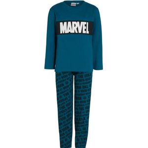Marvel Pyjama Blauw | Maat 104/110 | Lange mouw | 100% BCI katoen