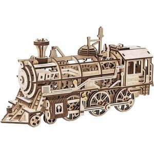 Robotime - Locomotief - Trein - Stoomtrein - Houten modelbouw - Modelbouw - DIY - Hout 3D puzzel - Tieners - Volwassenen