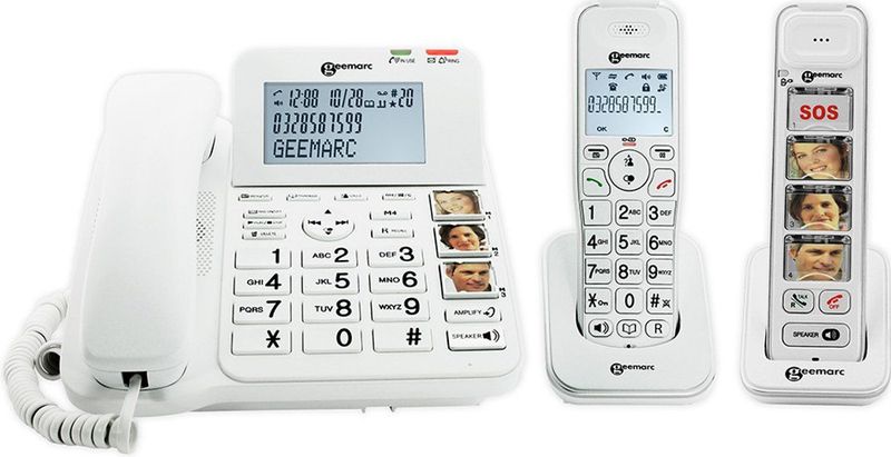 Geemarc AmpliDECT 295 - Senioren Mobility Pakket - Wit