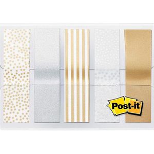 Post-it Index, Metallic Collection, ft 11,9 mm x 43,2mm, 5 x 20 stuks