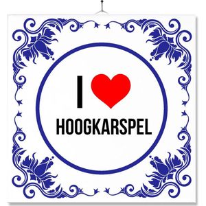 Tegel Met Opdruk | Geschenk | Wc | Toilet | I Love Hoogkarspel