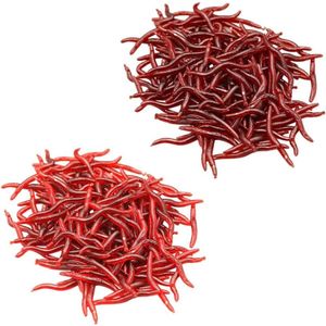 100 stuks simulatie regenworm aas 80 mm realistische regenwormen visaas PVC worm wobbler lokt voor karper forel baars vissen