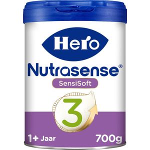 Hero Nutrasense SensiSoft 3 Peutermelk - Flesvoeding voor 12+ Maanden - 1 x 700gram - met Melkvet - Palmolie Vrij