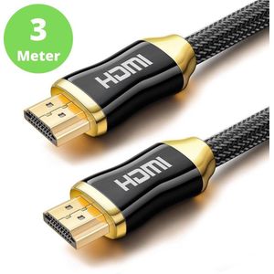 RAMBUX® - HDMI Kabel - 2.1 High Speed - Ultra HD 4K / 8K - TV / PC / Laptop / Console - Gold Plated Copper - HDMI kabel 3 meter