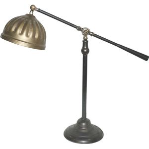 Clayre & Eef Bureaulamp 62x19x62 cm Bruin Ijzer Rond Tafellamp
