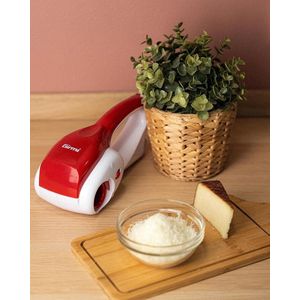 Oplaadbare Rasp 12W - 2 Rollen Roestvrij Staal Wit/Rood Raspen