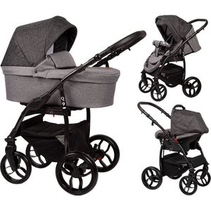 Baby Merc Q9 Black/Grey Kinderwagen incl. Autostoel Q9/177B