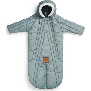 Elodie Baby Overall - Skipak Baby - Baby Voetenzak - Voetenzak autostoel - Pebble Green - 0-6 maanden