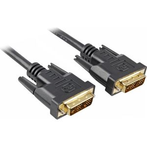 Sharkoon DVI-D/DVI-D (18+1) 2m DVI kabel Zwart