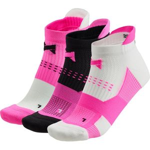 Xtreme - Fitness sneakersokken - Unisex - Multi roze- 35/38 - 3-Paar - Fitness sokken heren - Fitness sokken dames