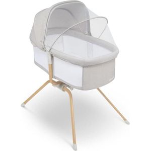 Malin Evo Bedje met Wiegfunctie en Matras - Groot Luifel - Muskietennet - Opvouwbaar - Schommelsysteem - Rugleuningverstelling - Snel Montage - Transporttas - Lichtgewicht - Baby's tot 9kg - Co Sleeper