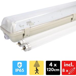 Proventa LED TL lampen 120 cm - 4 x Armatuur + 8 x LED 14W buis - IP65 - LED TL verlichting