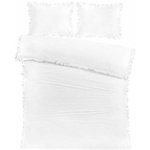 Papillon Fleur Dekbedovertrek - Tweepersoons - 200x200/220 cm - Wit