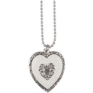Dolce Luna Heart Ketting wit