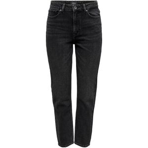 Only Emily Life Hoge Taille Str Enkel Jeans Zwart 26 / 34 Vrouw