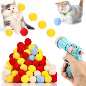 Kattenspeelgoed - Speelgoed voor katten 50 ballen zachte kattenballen kittens pompon speelgoed ballen pluche kitten huisdierspeelgoed ballen interactief speelgoed voor katten en kittens