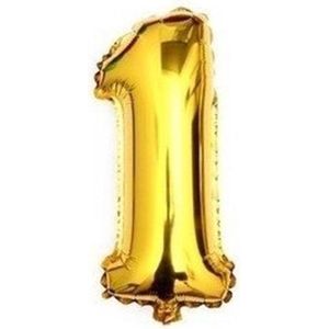 100 cm grote XL folie ballon van hoge kwaliteit nummer 1 goud