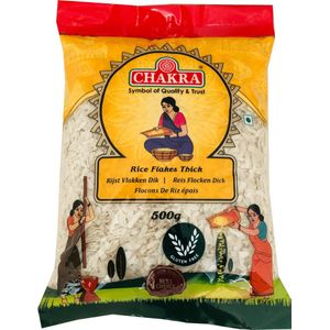 Chakra - Witte Rijstvlokken - Rice Flakes White Thick - Glutenvrij - 3x 500 g