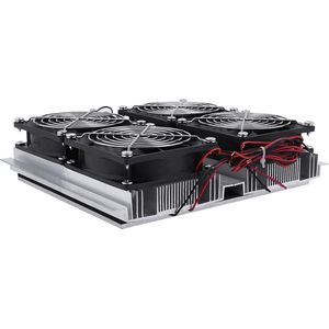 4-chip Halfgeleider Koeling Thermo-elektrische Koeler Peltier-koelplaat - Grote 240W met 4 Ventilatoren - 14A 235×200 Mm