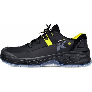 HKS Running Star RS 270 S3 werkschoenen - veiligheidsschoenen - safety shoes - heren - laag - stalen neus - antislip - ESD - lichtgewicht - Vegan - zwart/geel - maat 43