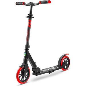 SereneLife Kinderstep - 2-Wiel Kinderstep met Verstelbaar T-Bar Stuur - Aluminium Antislip Dek - Draagbare Opvouwbare Step voor Kinderen, Tieners met Draagriem