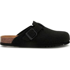 SCHOLL OLIVIER NEW Felt Mens Black FALSO Clogs - Black - Maat 44