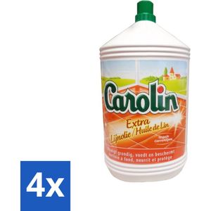 Carolin - Vloerreinigingsmiddel - Tegelreiniger - Extra Lijnolie - 5 L - Voordeelverpakking - 4 stuks