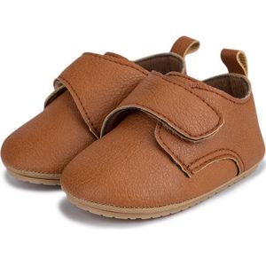 Babyschoentjes – Eerste loopschoentjes - PU Leer - Maat 20-21 - 13cm - Bruin
