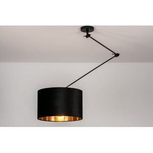 Lumidora Hanglamp 30922 - CHARLOTTE - E27 - Zwart - Goud - Metaal - ⌀ 40 cm