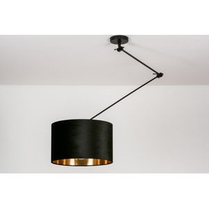 Lumidora Hanglamp 30922 - CHARLOTTE - E27 - Zwart - Goud - Metaal - ⌀ 40 cm