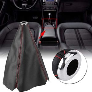 Pookknop Universeel-met rode lijn- Waterdicht Stofdicht Handrem Pookknop Cover-Automotive Auto Gaiter -Auto Accessoire Interieur