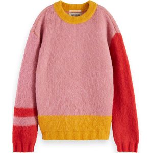 Scotch & Soda Fluffy Colour Block Pullover Meisjes Trui - Maat 152