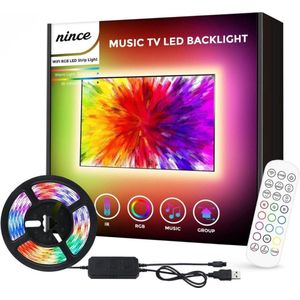 Nince TV Led Strip van Hoge Kwaliteit Model - USB Ledstrip 3 Meter - TV Led verlichting - TV Backlight