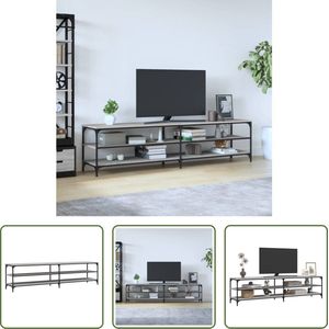 The Living Store TV-meubel - TV-meubel - 200 x 30 x 50 cm - Grijs sonoma eiken