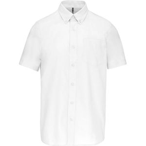 Overhemd Heren 5XL Kariban Korte mouw White 70% Katoen, 30% Polyester