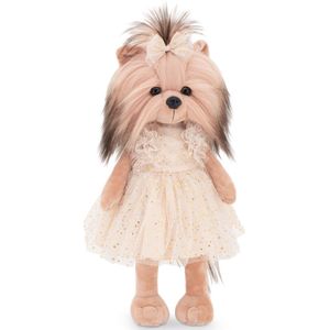 Pop - Lucky Doggy - Starlight - 35cm hoog - Yorkshire Terriër meisje - Superzacht - Draaibaar hoofd - Flexibel lijfje - Doos kan omgebouwd worden tot een kledingkast voor deze pop.