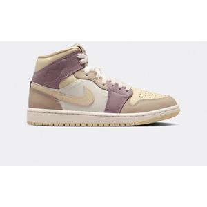 Nike Air Jordan 1 Mid - Maat 37.5 - Pastel Khaki Taupe - Sneakers Dames