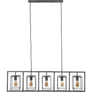 Rectangular - Hanglamp - metaal - zilver - 5 lichtpunten