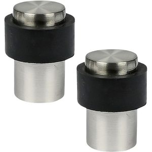 Benson Deurstopper - 2x - zilverkleurig - met schroef montage - H4 x D3 cm - deurbuffer