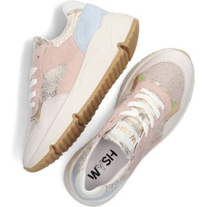 Wysh Scarlett Lage sneakers - Leren Sneaker - Meisjes - Beige - Maat 38